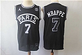 Paris Saint Germain 7 Mbappe Black Jordan Fashion Jersey,baseball caps,new era cap wholesale,wholesale hats